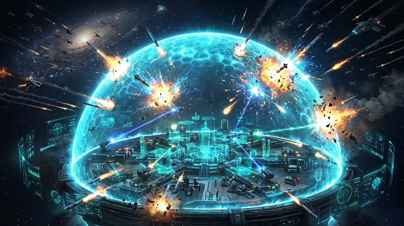 HOLOGRAM DEFENDER cinematic game artwork