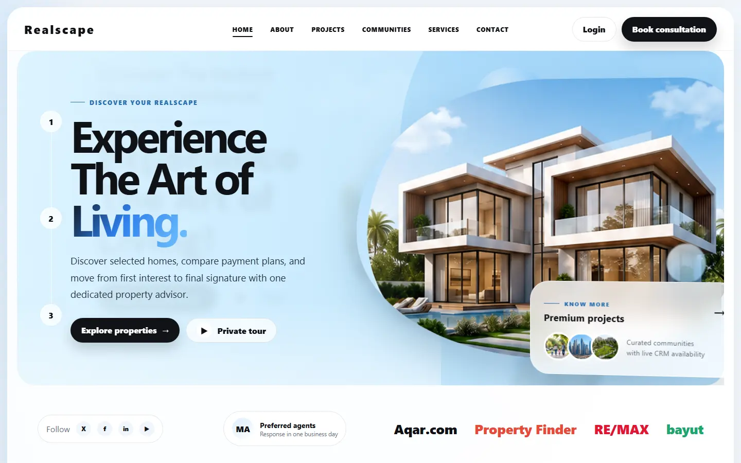 CRM / Real Estate Platform screenshot